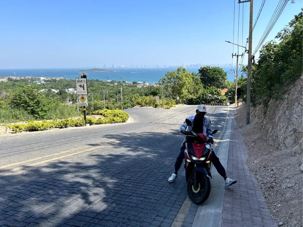 Winding roads on the way to tien beach