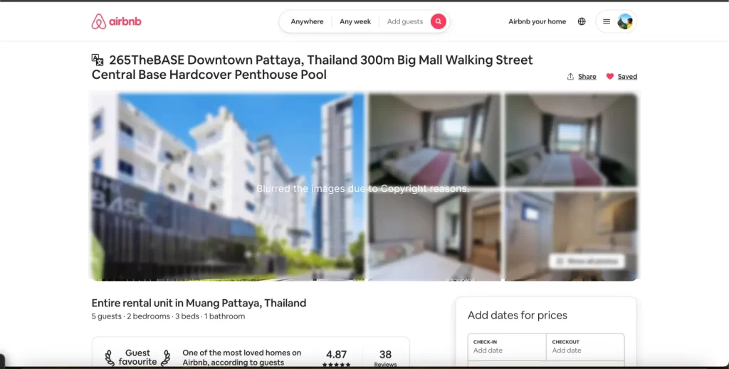 Pattaya-thailand-condo-listing-on-airbnb